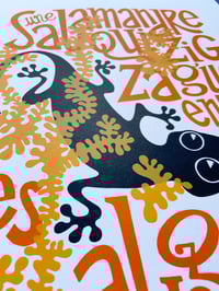 Image 3 of Une salamandre qui zigzague entre les algues