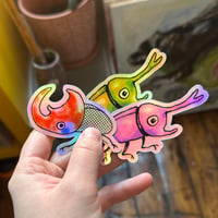 Image 1 of holographic beetle stickers