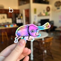 Image 3 of holographic beetle stickers