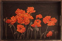 Image 1 of Painted Poppy Serving Tray 