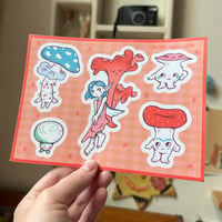 mushroom sticker sheet