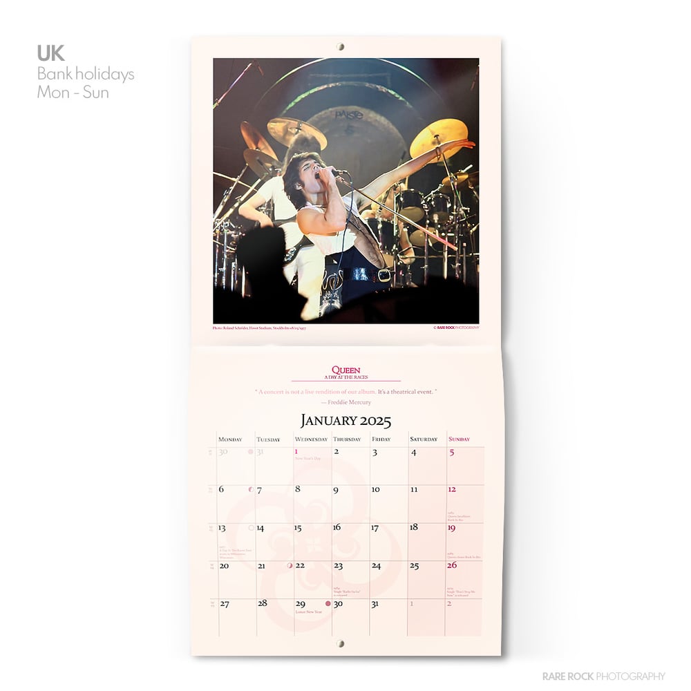 Queen 2025 Wall Calendar