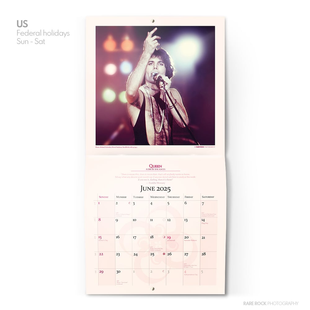 Queen 2025 Wall Calendar