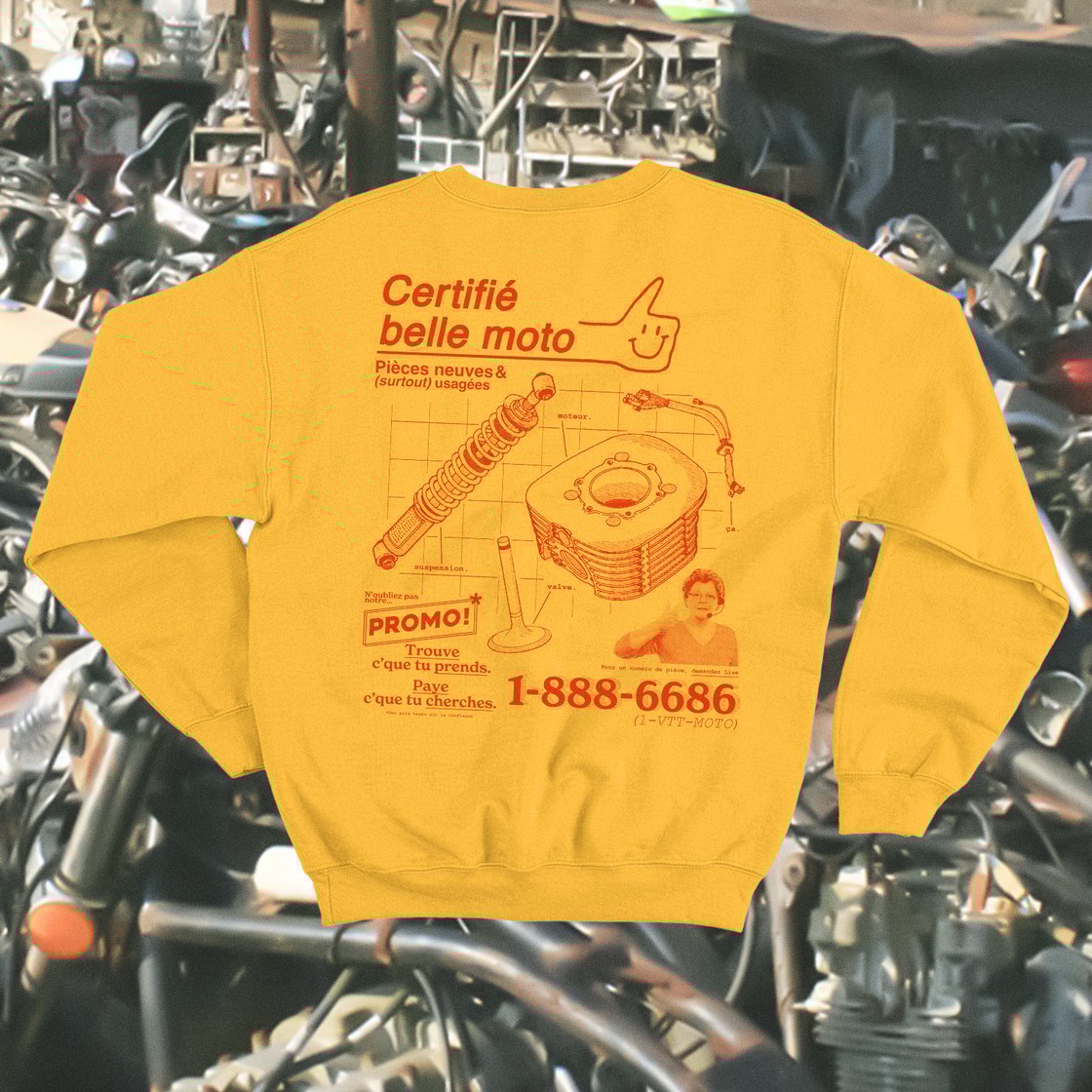 Image of CERTIFIÉ BELLE MOTO 👍 CREWNECK