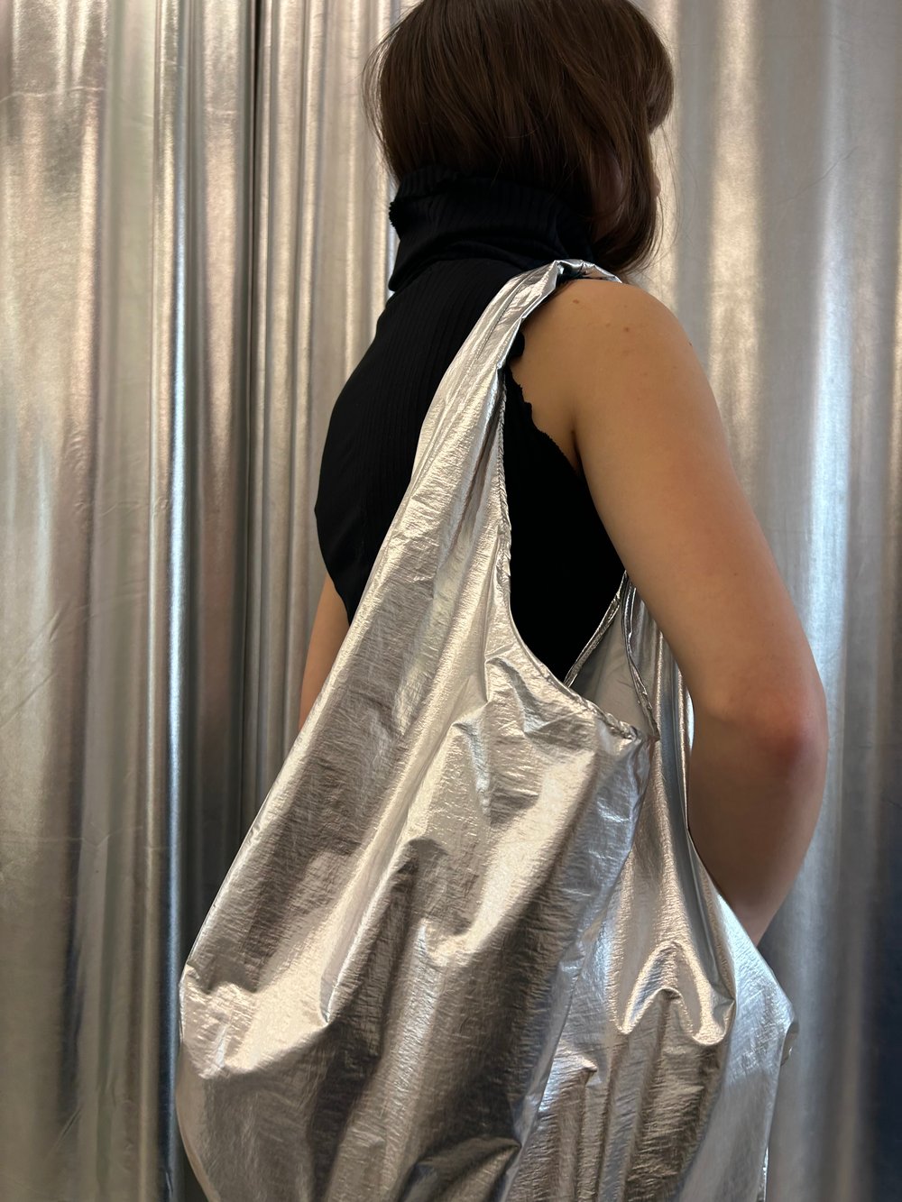 Silver hobo bag 