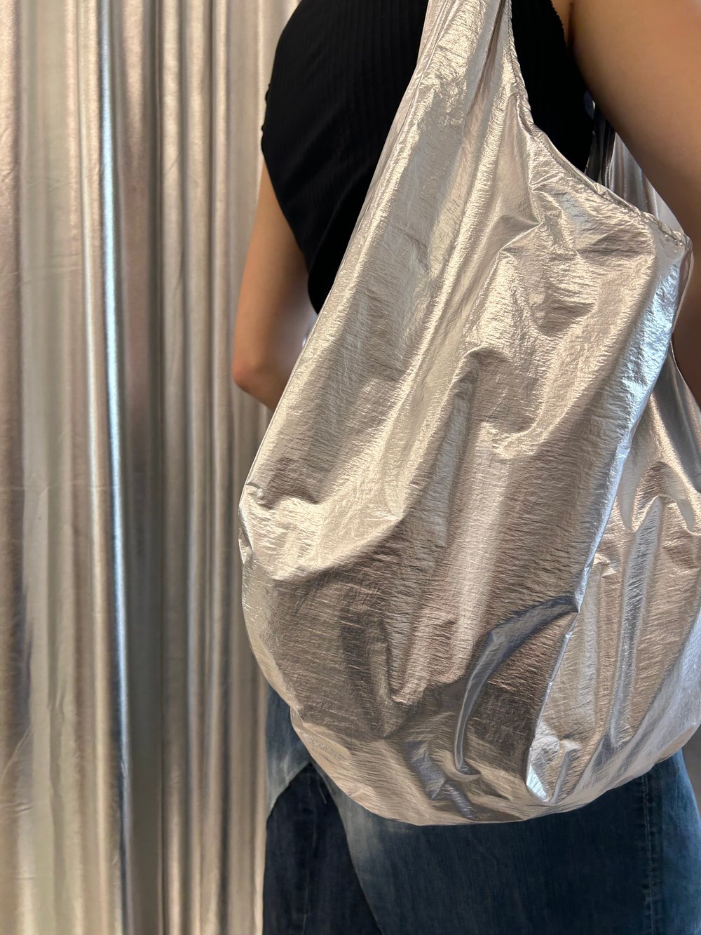 Silver hobo bag 