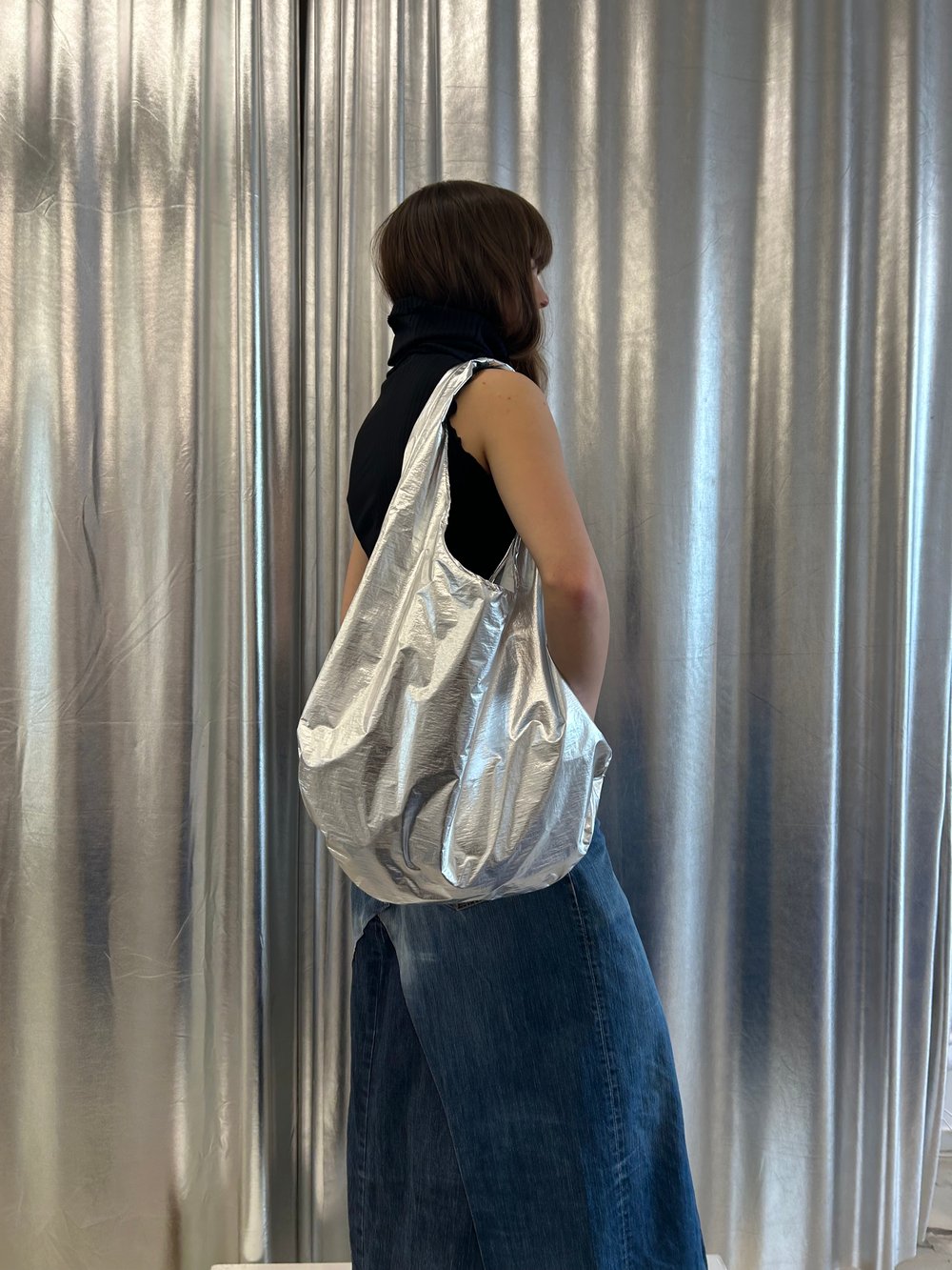 Silver hobo bag 