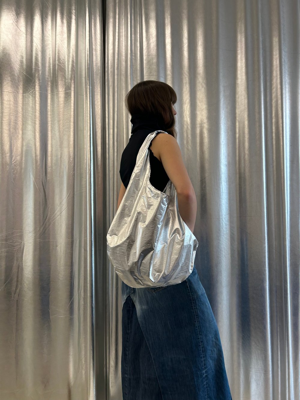 Silver hobo bag 