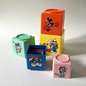 Image of Set 7 cubes gigognes Disney années 80