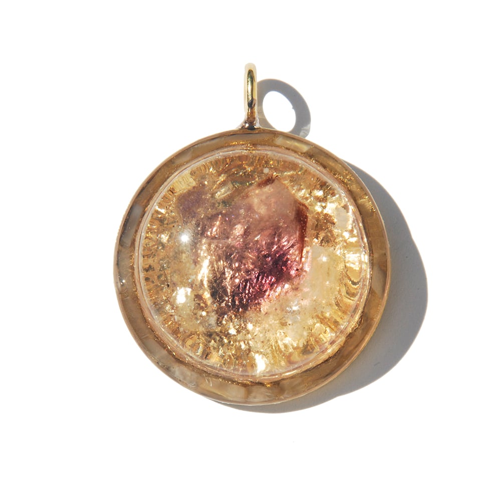 Image of 43mm:  Amethyst/GoldenMica/Moonstone/24K Gold/Gd - 34-1