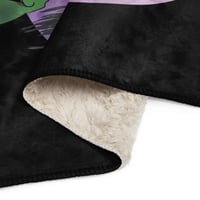 Image 2 of Zombie Unicorn Sherpa blanket