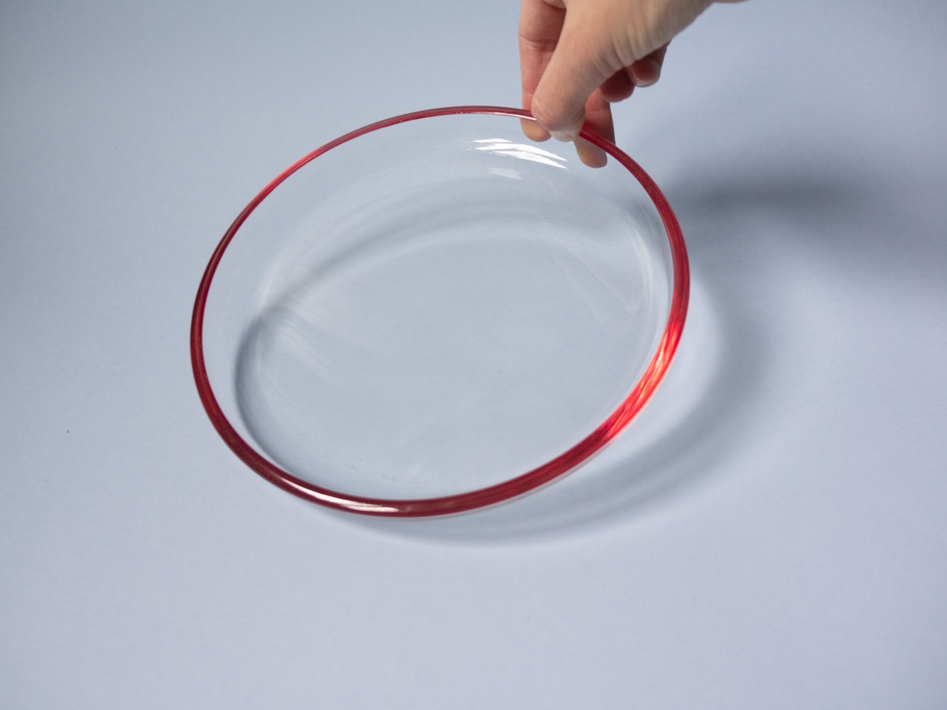 Image of red rim plate