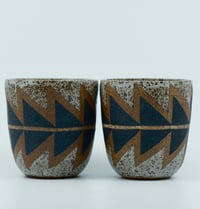 Image 1 of SET OF 2 STONEWARE COFFEE MUGS 6