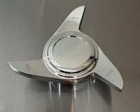 Image 2 of Player Wheels 3 Bar Shark Fin Knockoffs in Chrome (recessed)