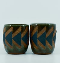 Image 1 of SET OF 2 STONEWARE MUGS 3