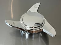 Image 1 of Player Wheels 3 Bar Shark Fin Knockoffs in Chrome (non-recessed)