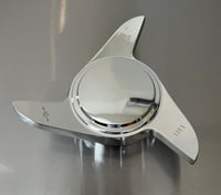 Image 2 of Player Wheels 3 Bar Shark Fin Knockoffs in Chrome (non-recessed)
