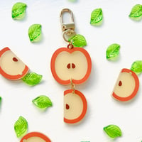 Frosted Acrylic Linked Apple Charm