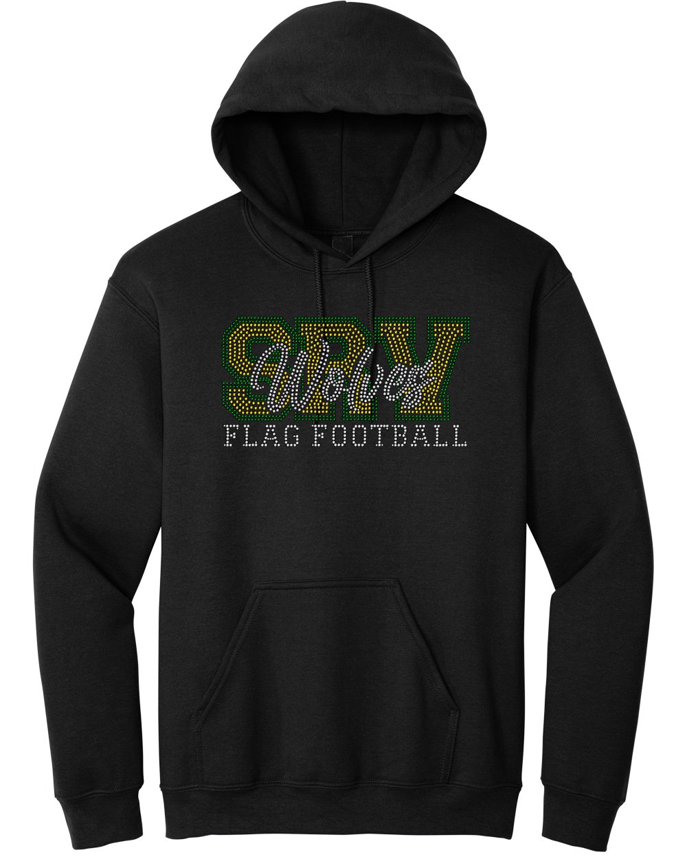 Image of SRV Wolves Flag Football Crystal Hoodie