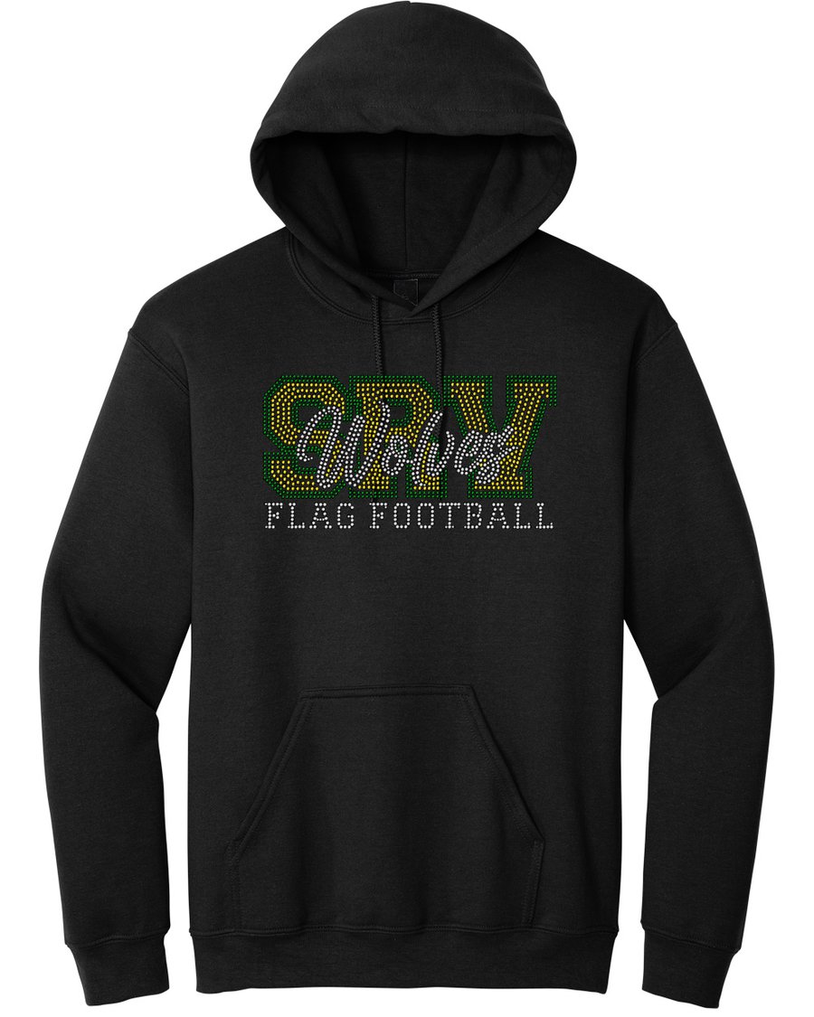 Image of SRV Wolves Flag Football Crystal Hoodie