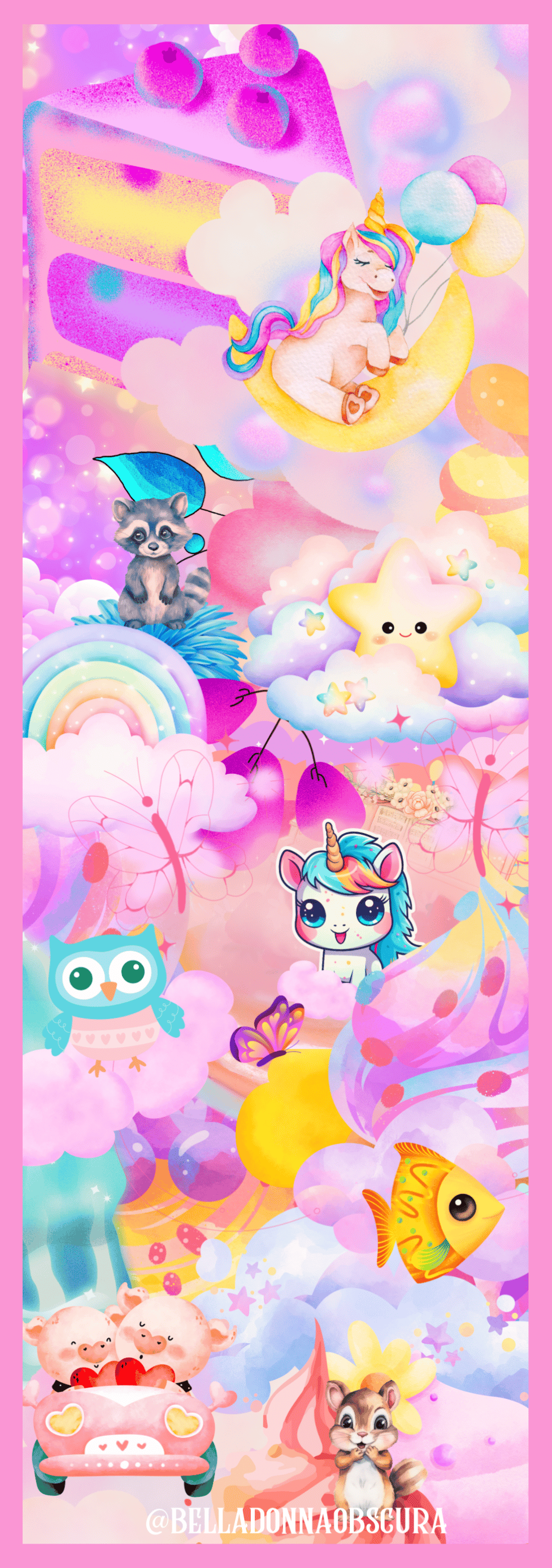 Image of Cupcake Cloudscape Holographic Bookmark