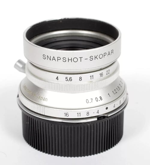 Image of Voigtlander Snapshot Skopar LTM + Leica M mount adapter 25mm f/4 Lens #4434