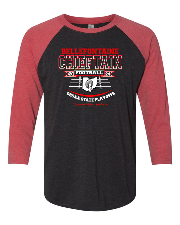 Image of Bellefontaine Playoff 3/4 Triblend 3/4 sleeve