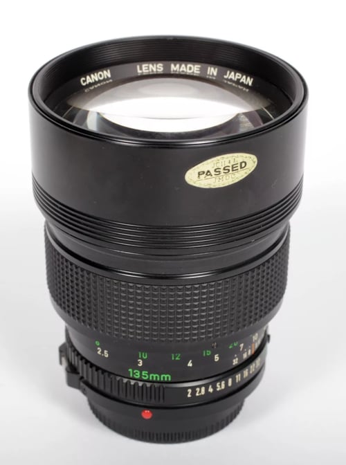 Image of Canon New FD 135mm F2.0 lens for Canon FD FDn mount cameras #4497