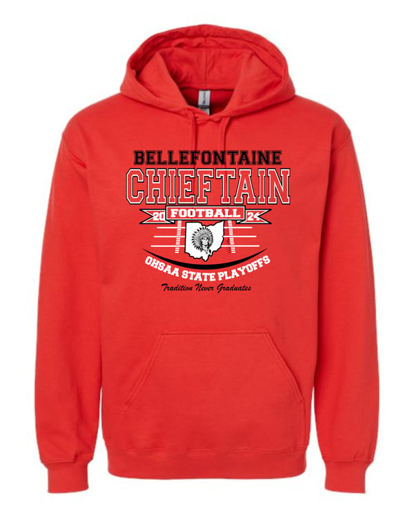 Image of Chieftain Red Playoff Hoodie 24