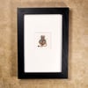 Knitting Mouse - framed original