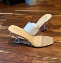 Image 4 of Kenna Clear Mule Wedge