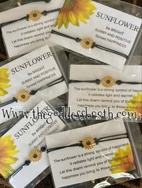 Image 1 of Sunflower Bracelet (Adjustable)