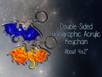 Image 2 of Sun-Moon Dragon Acrylic Keychain