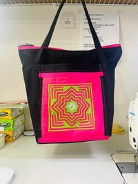 Hmong Pattern Purse pink/green combo (L)