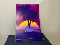 Image 1 of Vaporwave Capybara Print
