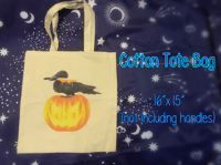 Image 2 of Crow Pumpkin Tote Bag