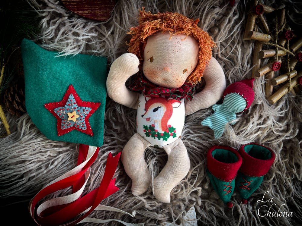 Image of Arthur- 9.5 Inch Waldorf inspired Christmas Doll