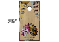 Image 1 of Brackish Wooder Cornhole Boards - MD Flag Logo w/ border - Old Logo - MT1521