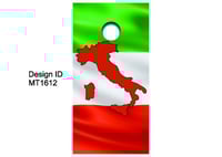 Image 1 of Brackish Wooder Cornhole Boards - Italian Flag - Wavy - MT1612