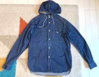 Image 1 of Spellbound jeans indigo dyed hooded denim shirt, size 3 (M)