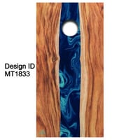 Brackish Wooder Cornhole Boards - River Table - Blue Resin - MT1833
