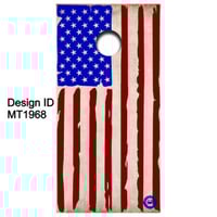 Brackish Wooder Cornhole Boards - Amer. Flag - Distressed - MT1968