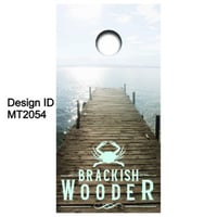 Image 1 of Brackish Wooder Cornhole Boards - Pier Sunset - MT2054