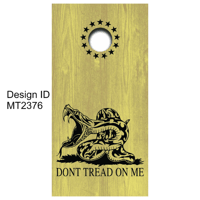 Brackish Wooder Cornhole Boards - Don't Tread on Me - Gadsden Flag - MT2376