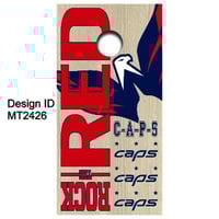 Brackish Wooder Cornhole Boards - Rock the RED - C.A.P.S. Caps Caps Caps - MT24