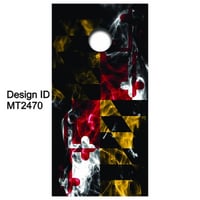 Brackish Wooder Cornhole Boards - MD Flag - Very Smokey - MT2470