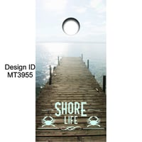 Brackish Wooder Cornhole Boards - Shore Life - Pier Sunset - MT3955