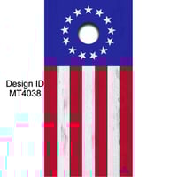 Image 1 of Brackish Wooder Cornhole Boards - Betsy Ross - Vertical - MT4038