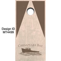 Image 1 of Brackish Wooder Cornhole Boards - Chesapeake Bay Maryland - Deadrise - MT4499