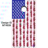 Image 1 of Brackish Wooder Cornhole Boards - Amer. Flag - Freshwater Fish Theme - MT4939